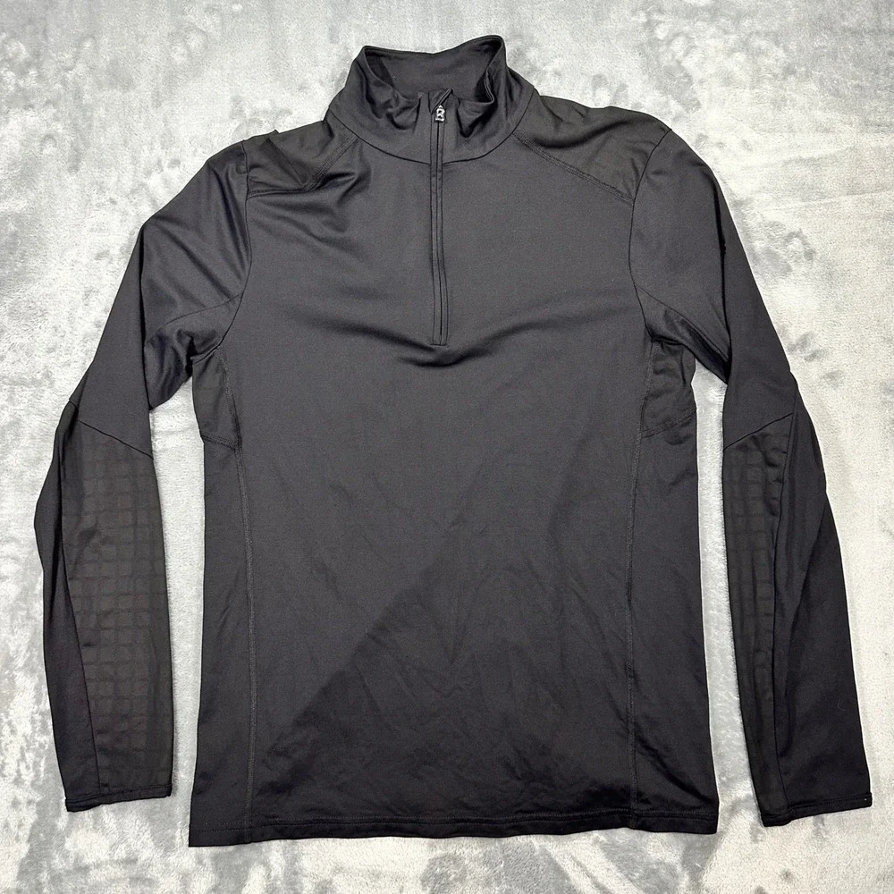 Bogner Mens Black Quarter Zip Performance Ski Base Layer Top Size Medium 48